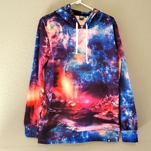 Into the AM Space Festival/Rave comfortable Hoodie